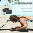 thumbnail image 4 of Outsunny Folding Beach Lounge Chair with Face Hole and Arm Slots, 5-level Adjustable Sun Lounger Tanning Chair with Pillow, Black, 4 of 8