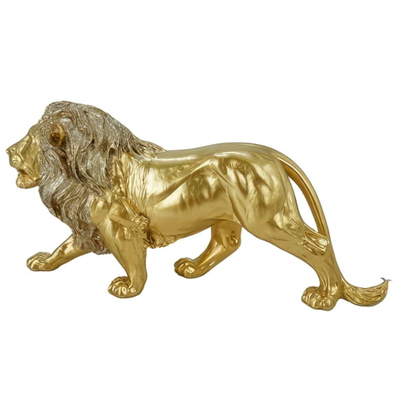 FC Design 8.5"W Golden Lion Walking Figurine Statue Sculpture Ornament Decoration Home/Room Decor and Unique Gift Ideas for Housewarming, Holidays and Birthdays