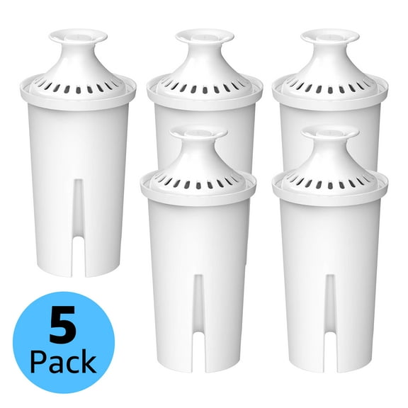 AQUA CREST Replacement for Brita® Water Filter, NSF Certified Pitcher Water Filter, Pitchers and Dispensers, 10 Months Filter Supply, 5 Count