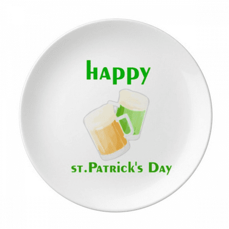 

Green Beer Toast Celebrates Ireland Plate Decorative Porcelain Salver Tableware Dinner Dish