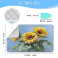 thumbnail image 2 of Ironing Mat Portable Ironing Blanket for Table Top Travel Ironing Pad for Washer Dryer 27.6" x 47.2" Sunflowers Painting, 2 of 6