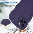 thumbnail image 3 of Case for iPhone 12 Pro Case Wave, Curly Frame Design for Women Girls, Cute Wavy Solid Color Aesthetic Phone Case Soft Flexible TPU Shockproof Full-Body Protective Case Cover 6.1" - Drak Purple, 3 of 12