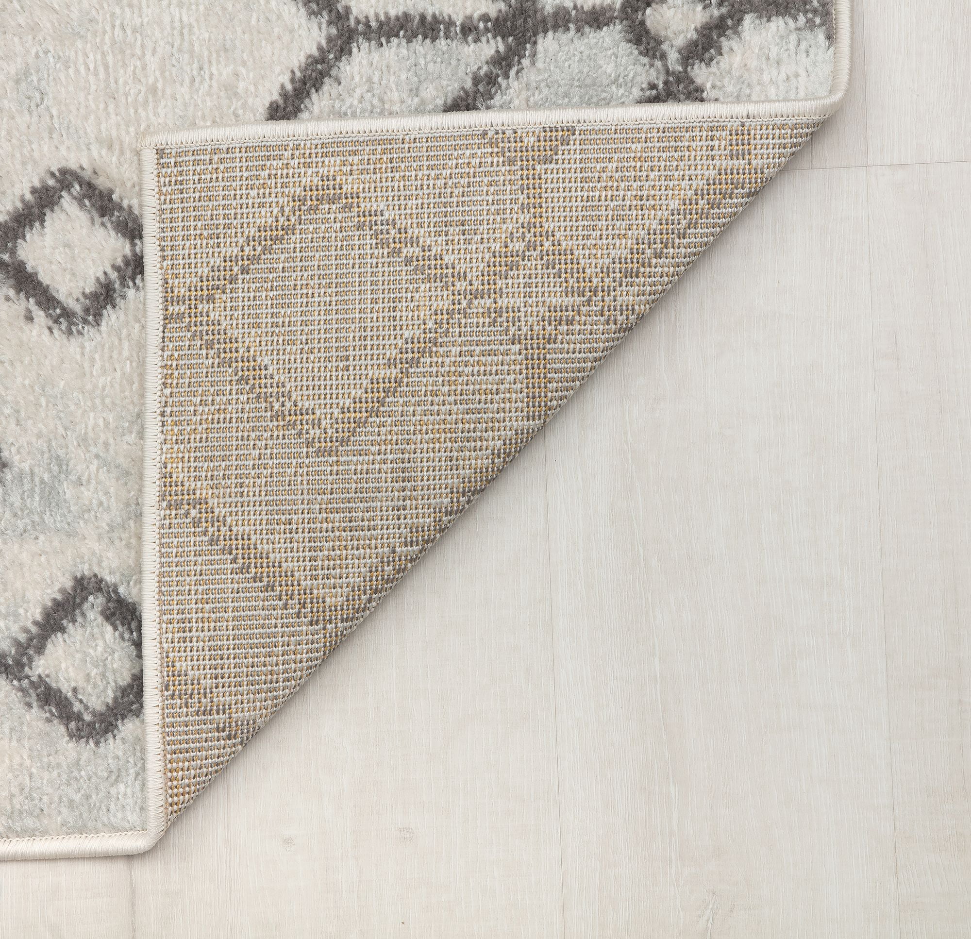 Mason Brooks Ryder KN30B Candle White Moroccan Tribal White Area Rug, 2'6" x 4'