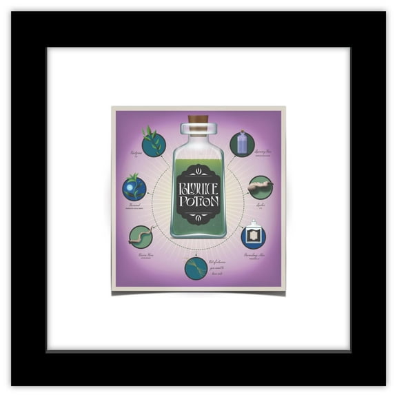 Gallery Pops Harry Potter - Potions and Spells Polyjuice Potion Wall Art, Black Framed Version, 12" x 12"