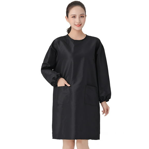 FOLOYORI Hair Salon Apron Square Black Polyamide Polyester for Spa 1Set