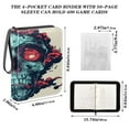 thumbnail image 3 of Game Card Storage Bag Collectible Trading Card Albums The 4-Pocket Card Binder With 50-Page Sleeve Can Hold 400 Game Cards Scary Skull, 3 of 6