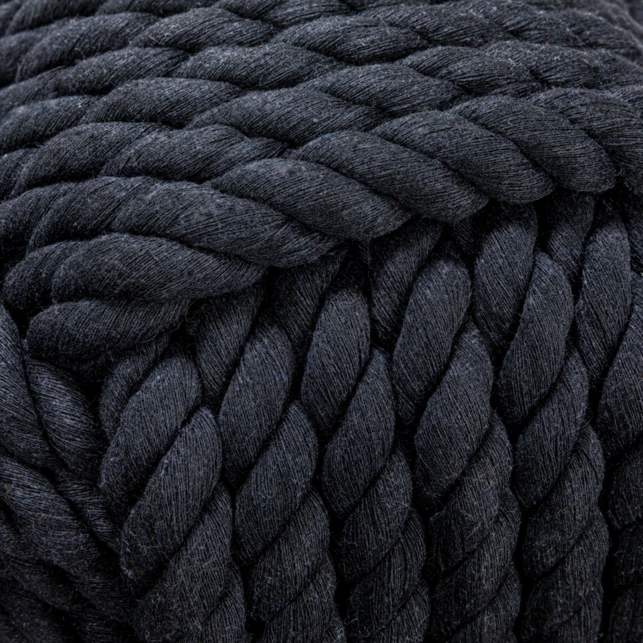 Creative Co-Op Nautical Rope Knot Decorative Cotton Door Stop, Black