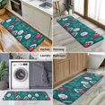 thumbnail image 6 of Dark Teal Christmas Village Pattern Kitchen Rug Mat,Kitchen Runner Rugs Non Skid Washable,Decorative Kitchen Floor Mats for Kitchen,Sink,Laundry,17"x47.2", 6 of 7
