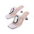 thumbnail image 6 of Silver Women Trendy Silver Buckle Strap Breathable High Heels Plus Size For Spring Summer 2026, 6 of 7
