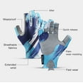 thumbnail image 3 of UPF50+ Fingerless Fishing Gloves UV Sun Protection Gloves Fly Fishing Half Finger Gloves for Men Women, 3 of 9