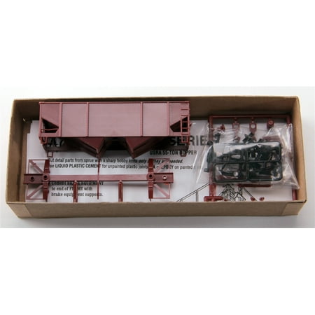 Coal Hopper Car - Accurail 2300 HO Undecorated 55-Ton Canton Coal Twin Hopper Car Kit