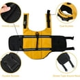 thumbnail image 4 of Chaleco Salvavidas para Perros Chaleco Protector De Traje De Baño De Seguridad con Rayas Reflectantes/Cinturón Ajustable PerrosAmarillo,M JM, 4 of 5
