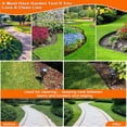 thumbnail image 3 of Lawn Edger, Saw Tooth Blade Stainless Steel Easy To Install Long Handle Manual Lawn Edger Half Moon Durable  For Driveways, 3 of 8