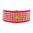 thumbnail image 5 of Dog and Pet Collar, "Velvet Five Row Clear Crystal", 5 of 7