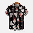 thumbnail image 3 of Mens Christmas Shirts Hawaiian Santa Shirt Ugly Christmas Bowling Shirt Xmas Button Down Short Sleeve Vacation Shirt, 3 of 5