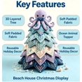 thumbnail image 4 of Ocean Friends DIY Patchwork Christmas Tree Kit, 3D Layered Marine Creature Hand Sewing Craft Set,Christmas Decorations, 4 of 6