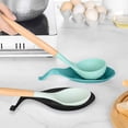 thumbnail image 5 of Oleegame 1PC Silicone Soup Spoon Pad Kitchenware Pad Shelf Spoon Pad Black Lake Blue Two Set Black, 5 of 5