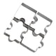 thumbnail image 1 of Toystoory 4 Uds. Cortador de galletas de acero inoxidable con forma de rompecabezas, molde para galletas DIY, decoración de pasteles Artesanía Toystoory HA021727-00, 1 of 6