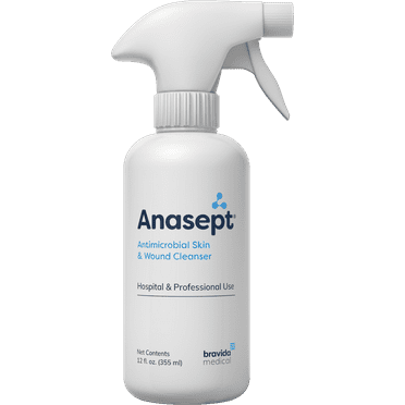 Anasept-Skin and Wound Cleanser, 12 oz. Bottle with Finger Sprayer, Wound Spray, Sterile Rinse, Healing Spray for Hospital and Professional Use