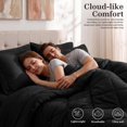 thumbnail image 3 of Utopia Bedding King Comforter Set, Bed in a Bag 7 Piece, Black Diamond Quilted Bedding Set, Microfiber Fill, Comforter, Flat Sheet, Fitted Sheet, Pillowcase, Pillow Shams, Machine Washable, 3 of 5