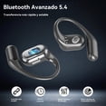 thumbnail image 4 of Auriculares abiertos Bluetooth 5.4 sin cables con pantalla tiempo de reproducción de 46 horas, auriculares con cancelación de ruido ENC IPX5 impermeables, auriculares ergonómicos con gancho para, 4 of 7