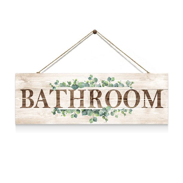 Bathroom Sign Wall Decor, Bathroom Wall Art Farmhouse Bathroom Sign
