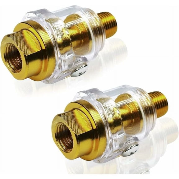 Aluminum Alloy Oil Lubricator, Solid Metal Mini In-Line Oiler, 1⁄4", For Professional Air Tools