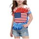 thumbnail image 2 of Odeerbi Chicos Niñas 4 de Julio Camiseta Manga Corta Día de La Independencia Camiseta Gráfica, 2 of 6