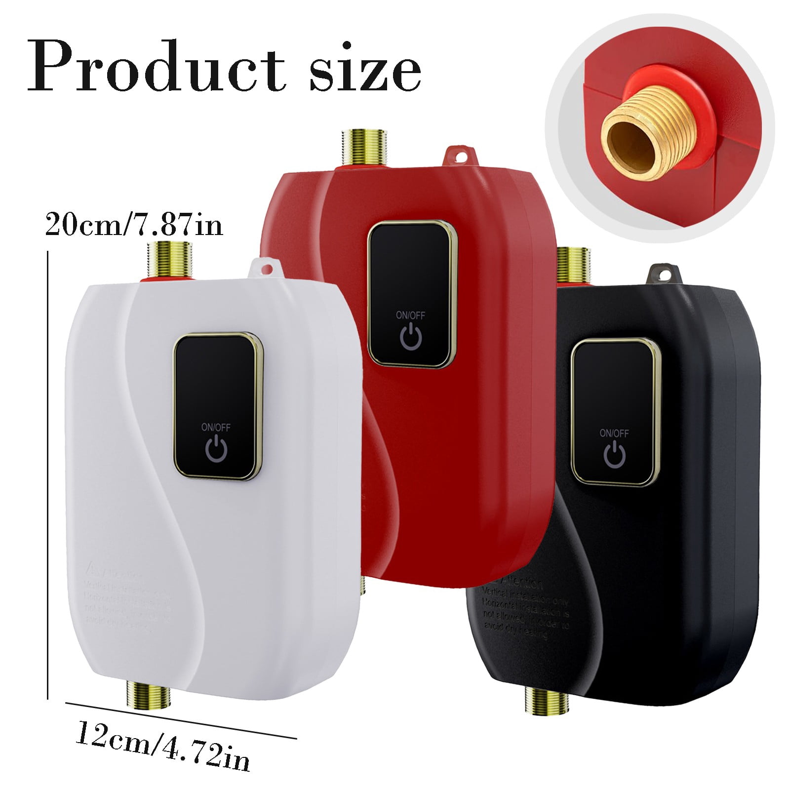 110V 3000W Tankless Water Heater Cozival Instant Hot Water Heater with Digital Display - on Demand Heating Saves Energy - No Standing Water, No Rust - Perfect for Rv, Kitchen, Bathroom & Small Cabins