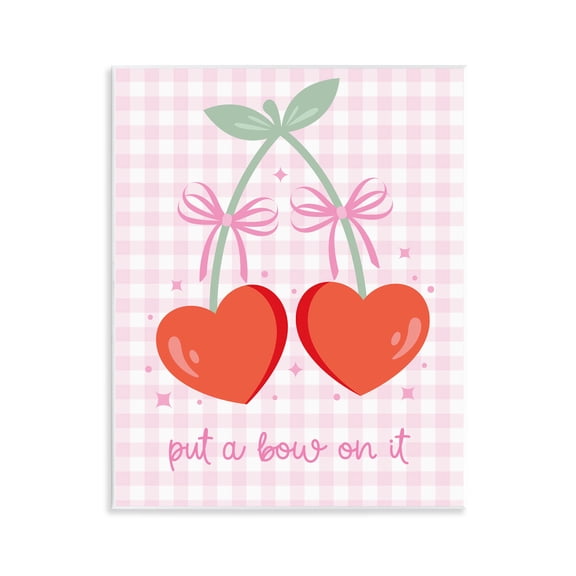 Stupell Industries Put A Bow On It Cherries Food & Beverage Painting Unframed Art Print Wall Art, 11 x 14
