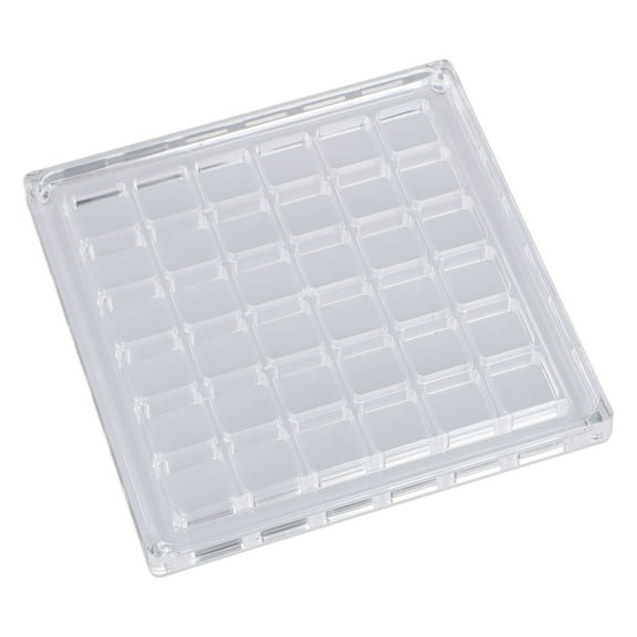 5 Sizes Acrylic Clear Magnetic Storage Box Seashell Display Showcase Mini Jewelry Display Case Organizer Square-36 Squares