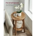 thumbnail image 5 of VASAGLE MAEZO Collection - Set of 2 Side Tables, 2-Tier Small Round End Tables, Nightstands with Tapered Legs, Curved Transitions, for Small Spaces, Living Room, Bedroom, Honey Brown, 5 of 10
