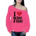 thumbnail image 1 of Awkward Styles Women's I Love Being A Mom Mothering Graphic Off Shoulder Tops Oversized Sweatshirt Black Mother's Day Gift Idea, 1 of 4