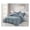 Dusty Blue, Ruffled Edge, variant on Nora Comforter Set Twin Size 2-Piece Lightweight Soft Stone-Washed Ruffled Shabby Chic Bedding for All Season