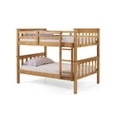 thumbnail image 5 of Twin over twin solid wood bunk bed, sturdy frame with ladder, guardrails & headboards, easy assembly, honey finish – From the Tree Furniture, 5 of 9