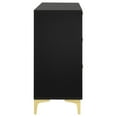 thumbnail image 3 of Maklaine 6-Drawer Contemporary Wood Dresser in Black and Gold, 3 of 8