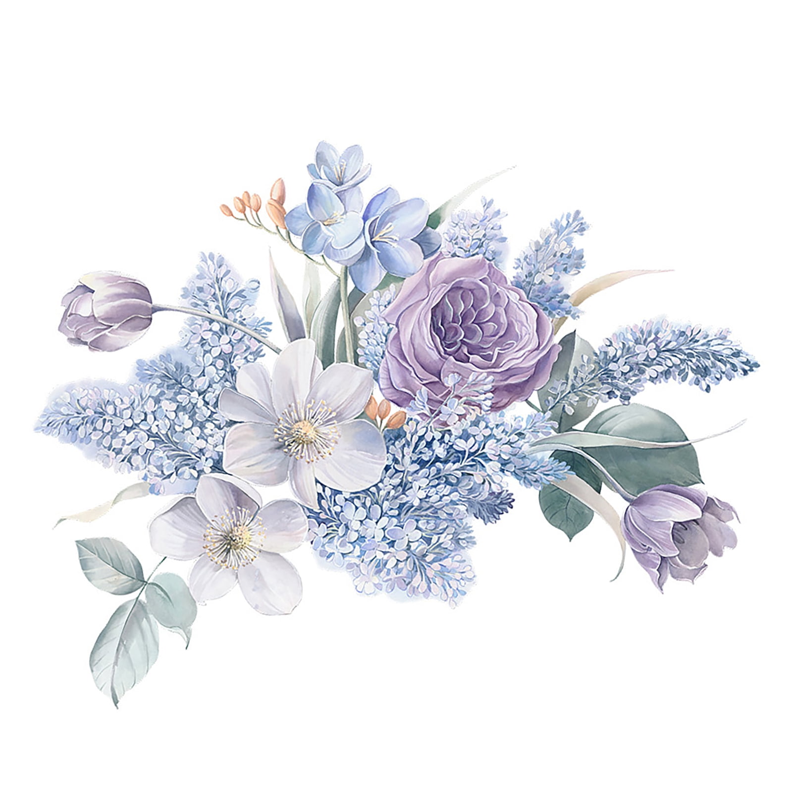 lmzm fx d84 purple flower print waterproof window glass decal interior wall sticker for living room walmart com