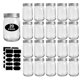 thumbnail image 1 of Frascos de vidrio Rainforce de 12 oz, paquete de 20, con tapas y etiquetas, 1 of 7