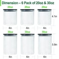 thumbnail image 3 of Juego de frascos de vidrio para almacenamiento de alimentos Urban Green de 20oz y 30oz, 3 of 6