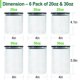 thumbnail image 3 of Juego de frascos de vidrio para almacenamiento de alimentos Urban Green de 20oz y 30oz, 3 of 6