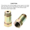 thumbnail image 3 of O2 Oxygen Sensor Spacer Adapter Isolator Extender Straight CEL Fix Kit for Exhaust Systems Check Engine Light Eliminator Adapter with M18 x 1.5 Sensor Holes, 45mm length (2Pcs), 3 of 7