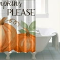thumbnail image 4 of Autumn Leaves Fall Pumpkin Shower Curtains,Reusable Show Curtain with Hooks Friendly Polyester Fabric Bathroom Curtains for Thanksgiving Day Fall Party Home Decor, 4 of 5