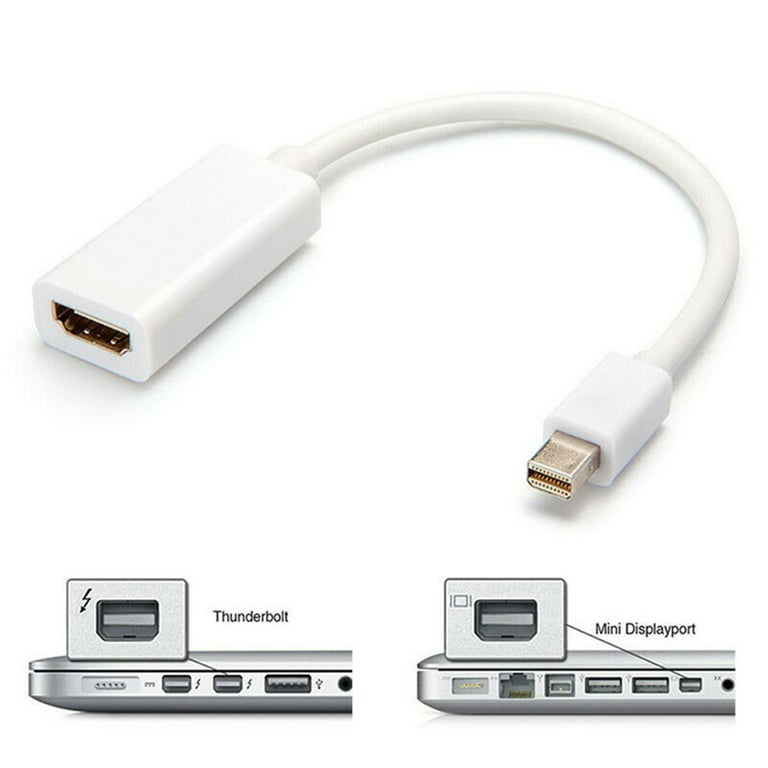 Evakuering som resultat Opiate Ybeauty Thunder-Bolt Mini DisplayPort DP to HDMI-compatible Cable Adapter  for iMac Macbook Pro Air - Walmart.com