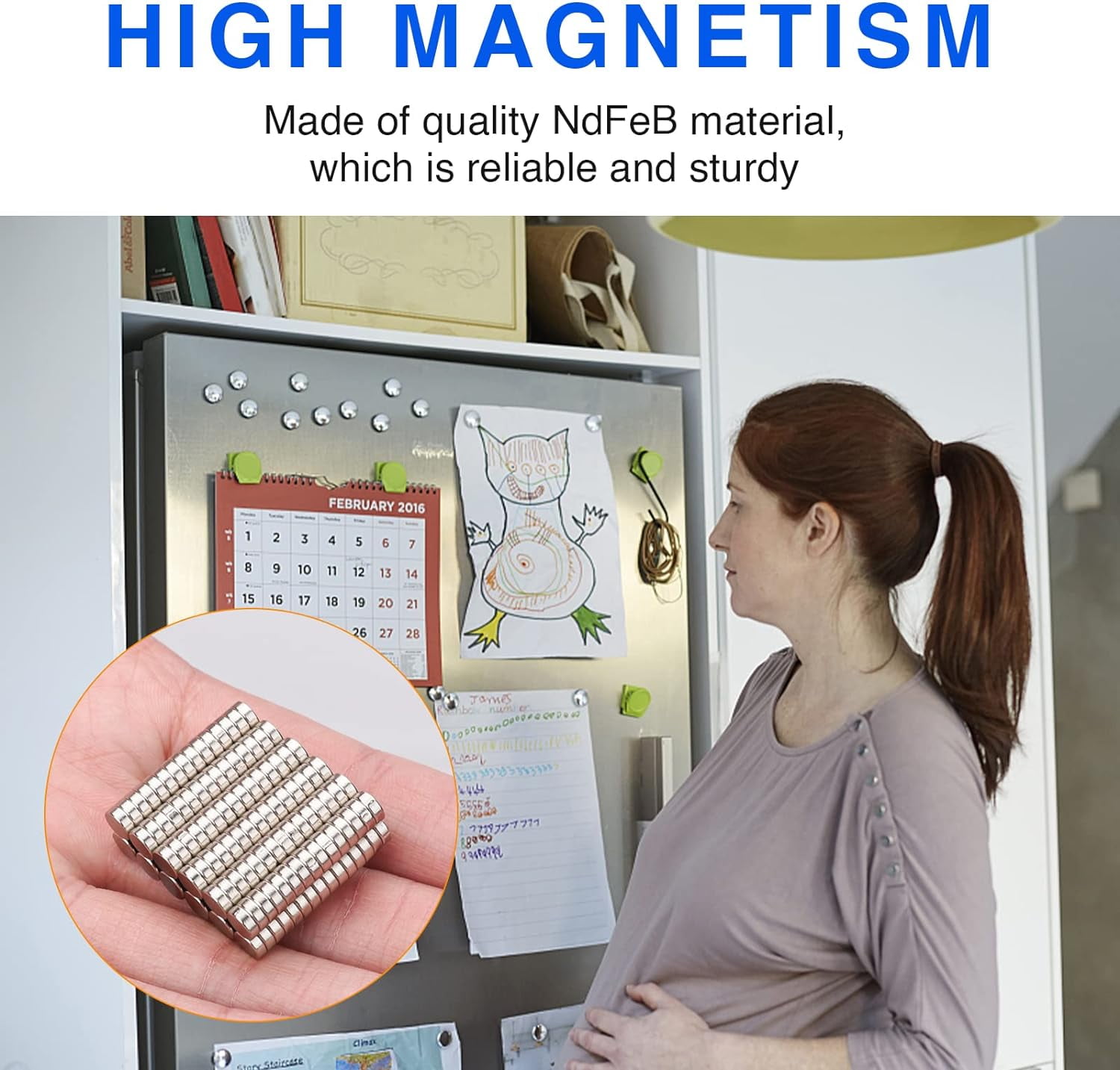 Small 6x3mm Refrigerator Magnets, 300Pcs Small Round Rare Earth Multi-Use Tiny Neodymium Fridge Magnets, Premium Cylinder Office Magnets for Whiteboard, Crafts, Dry Erase Board, School