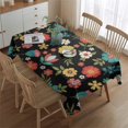 thumbnail image 2 of Pioneer Flower Floral Print Pattern Rectangle Tablecloth 60"x84", Waterproof Polyester Table Cloth, Wipeable Spillproof for Dining Camping Indoor Outdoor, 2 of 5