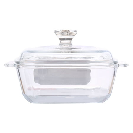 

1Pc Household Glass Bowl with Lid Microwave Oven Bowl Heat-resistant Bowl White