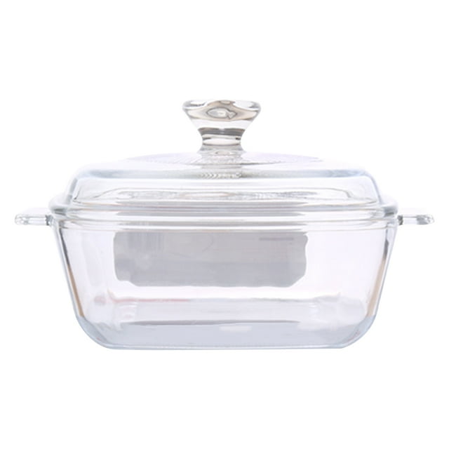 Cuenco de vidrio para el hogar de 1 pieza con tapa Cuenco para horno microondas Cuenco resistente al calor Blanco