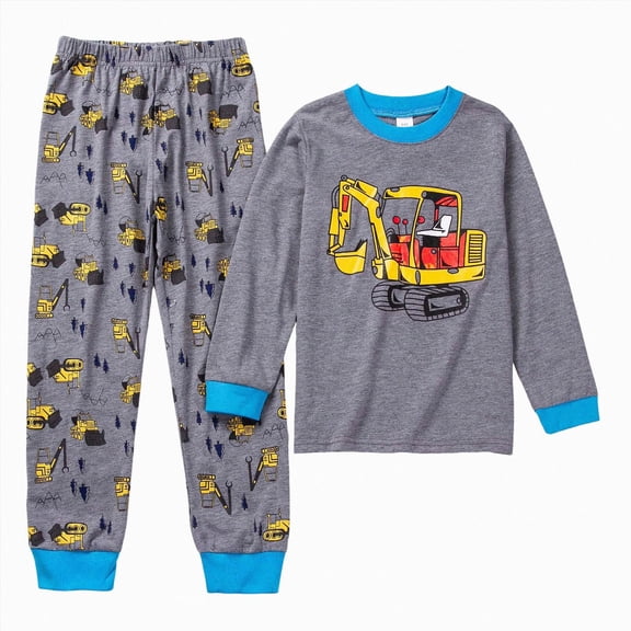 enyan Boys Pajamas Planet Cotton Sleepwear Toddler Kids 2 Piece Long Sleeve Pajama Sets Boy Clothes Yellow,3-4 Years