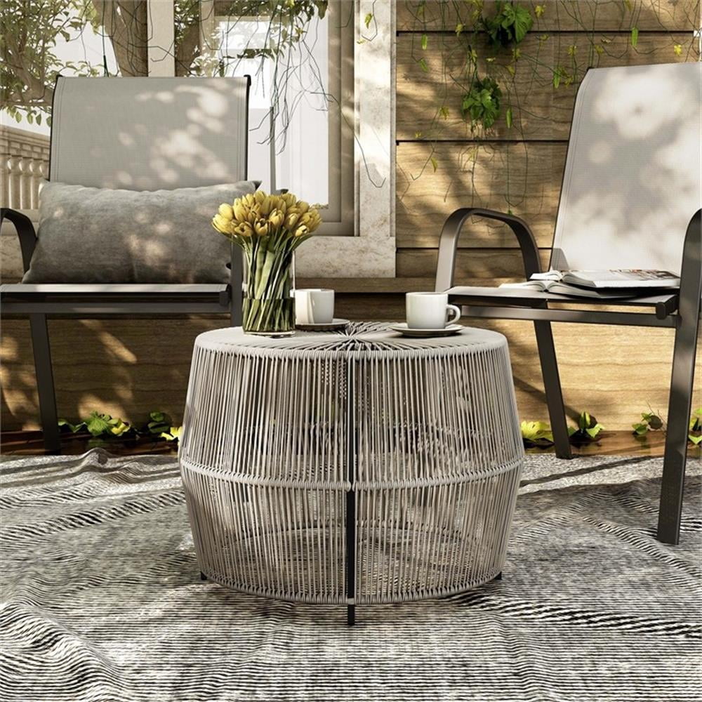 Muse & Lounge Co. Meja Wicker / Rattan Round Outdoor Coffee