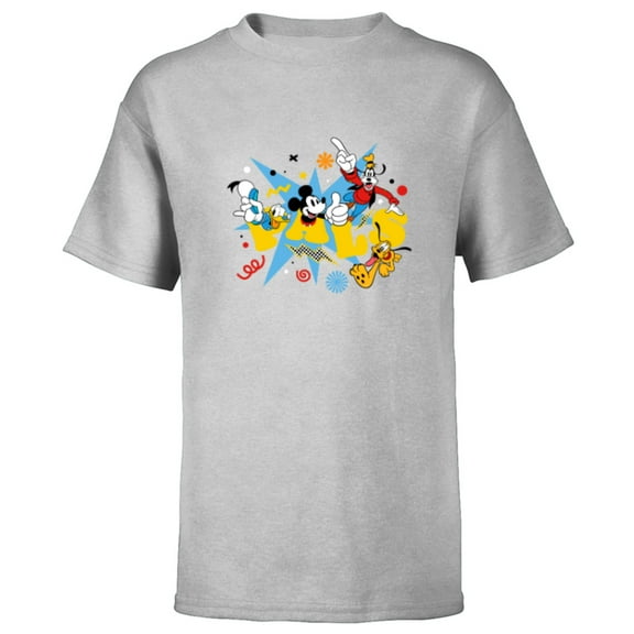 Disney Mickey Donald Goofy and Pluto Pals - Short Sleeve T-Shirt for Kids - Customized-Athletic Heather